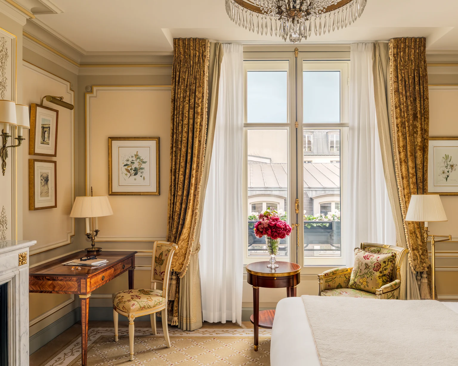 Lit d'une Chambre Deluxe au Ritz Paris