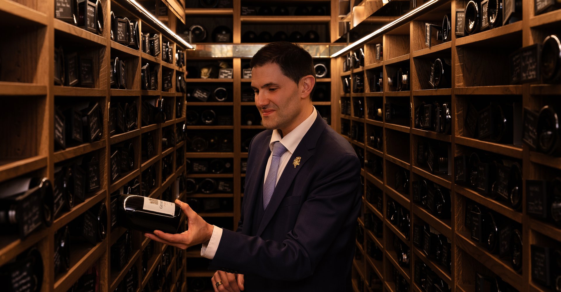 Florian Guilloteau, the head sommelier at the Ritz Paris